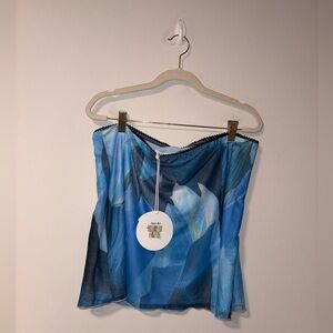 NWT Princess Polly Adyn Blue Mini Skirt 12